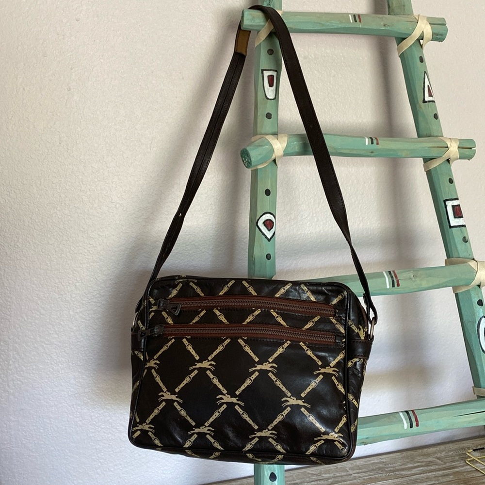 Longchamp - Vintage Lattice Pattern Shoulder Bag